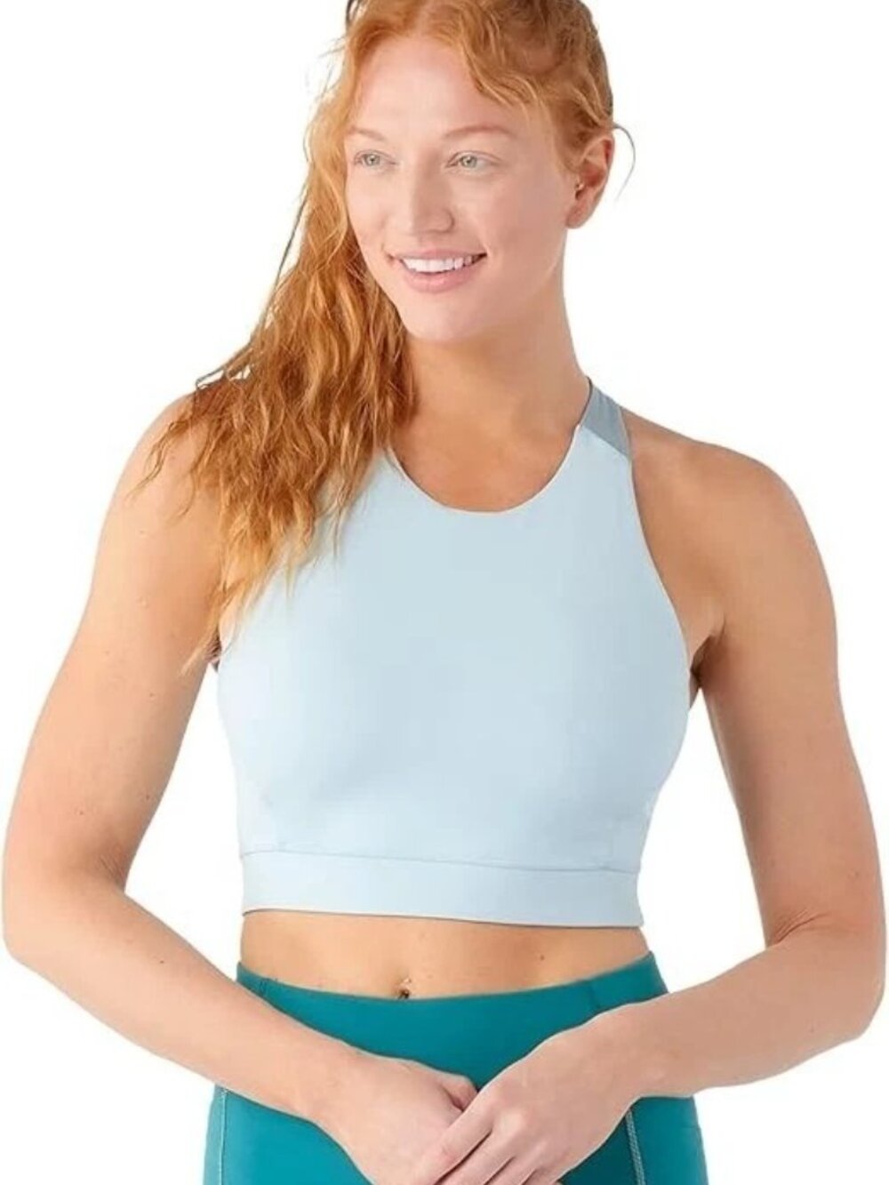 NEW - Smartwool Women's Active Crop Bra, Winter Sky, XS